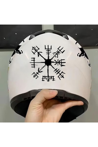 Viking Pusula Sticker - Araba Oto Motosiklet Karavan Laptop Cam Sticker - 00353 15x15 Cm