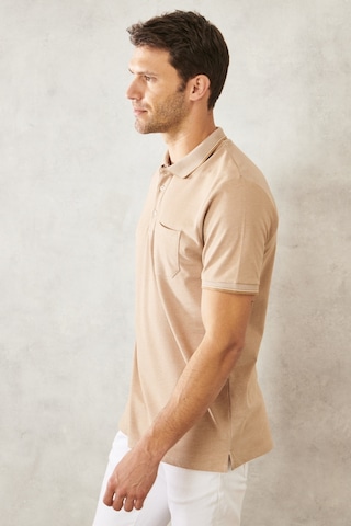Ac&Co / Altınyıldız Classics Polo Yaka Cepli Regular Fit Bol Kesim Düz Tişört - 482518226 Bej