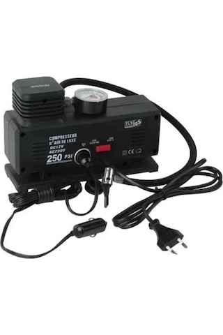 220 Volt-12 Volt 250 Psi Kompresör Lastik Hava Şişirme Oto Pompası Fişli Ve Çakmaklı Yage-843 Standart