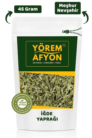 Yörem Afyon Meşhur Nevşehir Yeni Mahsul Dalında Kurutulmuş Organik İğde Yaprağı 45gr.
