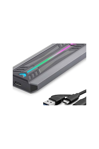 Ssd Kutu Type-c 3.1 + Usb3.0 Nvme M2 Chıp Rtl9210 Siyah Hdx1775 Evimdeyokyok