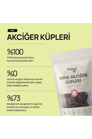 Dana Ciğer Küp 100% Doğal Katkısız Köpek Ödül Maması 100 Gr