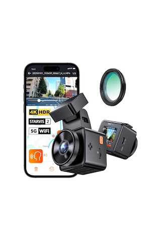 Vantrue E1 Pro 4k Hdr Starvıs 2 Araç Ön Kamerası, Cpl'li 5 Ghz Wifi Mini Araç Kamerası, Gps Sesli Komutlar, 15 Saniye. Tampon Park İzleme, Harika Gece Görüşü, 1,54 İnç 160 Gizli Araç Kamerası, Maks. 1tb