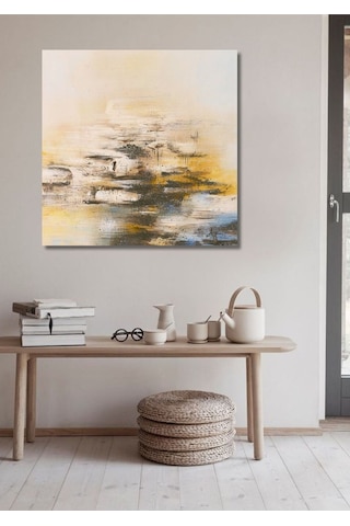 Soyut El Yapımı Yağlı Boya Tablo 75x75cm Hij4065
