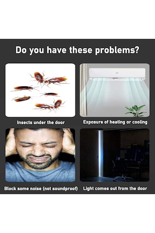 Geeroyoo Pvc Kapı Altı Rüzgar Önleyici, Sessizlik Ve Enerji Tasarrufu Sağlayan Pratik Çözüm - 91cm