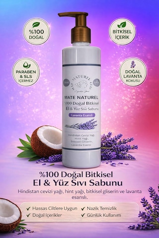 Doğal Bitkisel Sıvı El,yüz Banyo Sabunu