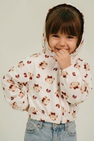 Breeze Kız Bebek Hırka Sevimli Fiyonklu Ayıcık Desenli 9 Ay-3 Yaş, Ekru Ekru