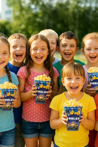 Mısır Kutusu Pop Corn 8 Li Roblox Temalı Doğum Günü Parti Malzemesi