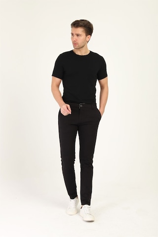 Tom Free Store Erkek Likralı Esnek Kumaş Pamuklu Yumuşak Dokulu Chino Pantolon Siyah
