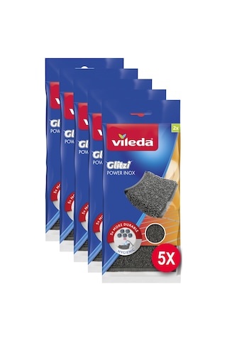 Vileda Power Inox Çelik Bulaşık Sünger 5 x 2'li