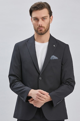 İmza Siyah Mono Yaka 8 Drop Slim Fit Tam Astar Esnek Takım Elbise 1001255006