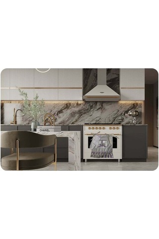 Lavanta Desen, Fırfırlı, Fırın Önlüğü Örtüsü Ve Eldiveni