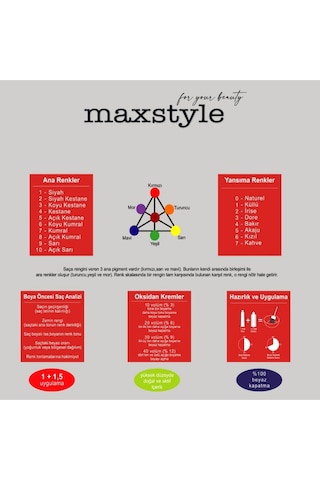 Maxstyle Sps572 Argan Ve Keratin 2025/ky.gr Koyu Gri 60 Ml 4 Adet Saç Boyası Oksidansız