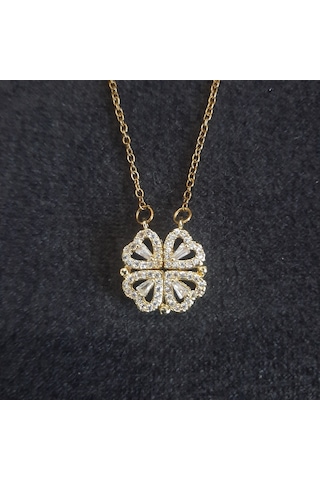 Stainless Steel Çelik Kolye Gold