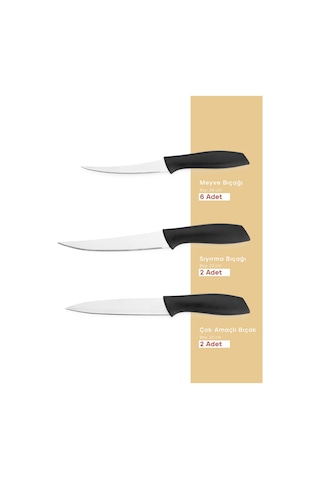 Schafer Quick Chef Bıçak Seti 10 Parça-siyah Siyah