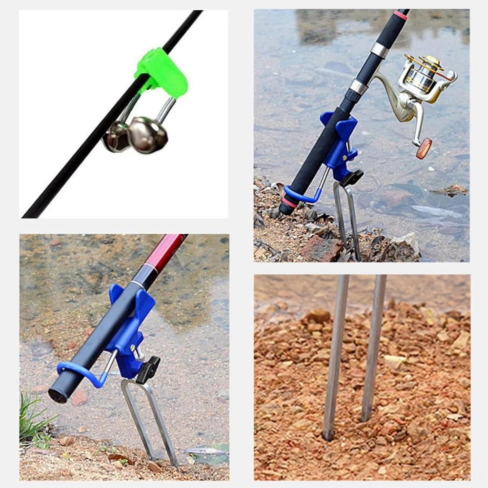 Youtek Stoklu Mavi Metal Kamış Tutucu, Evrensel Uyumlu, Dikey-yatay Açılabilir, Kaymazsız, Deniz-çay-göl İçin, Hediye İdeali