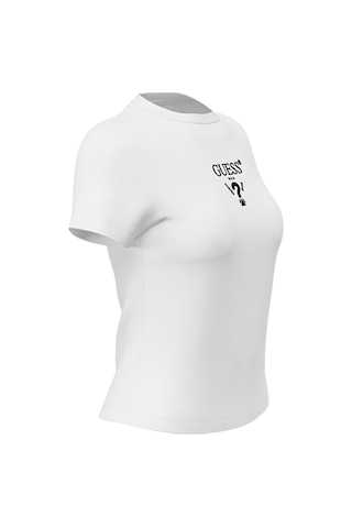 Guess Bayan T Shirt V4yı21 Kcdh1 G011 Beyaz Beyaz