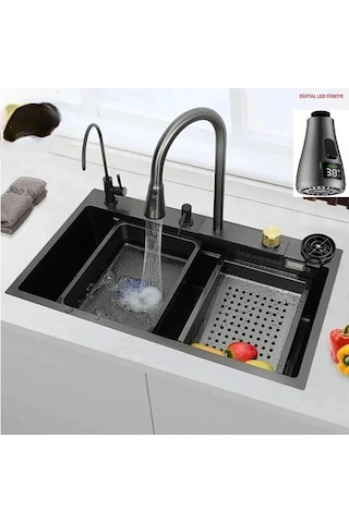 Eviye Seti Ve Bataryası Teknolojik Antrasit Gri Çelik 6 Fonksiyon