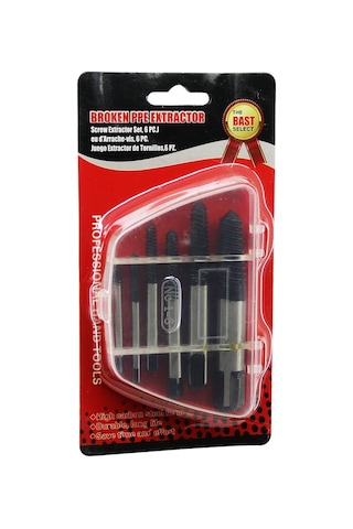 Go İthalat 6 Pcs Hasarlı Vida Çıkarıcı Set - Sola Dönen Klavuz Uç