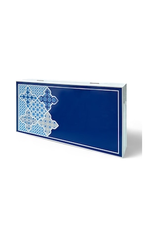 Biggdesign Blue Tile Tavla, Çizilmez Zeminli, Mıknatıslı Mdf Kasa, 2 Kat Vernik Cilalı
