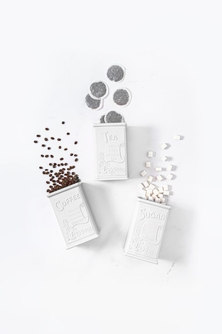 Akrilik Beyaz Şeker Kahve Çay Kavanozu 500 Ml Vakum Kapak