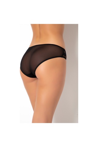 Dantelli Transparan Kumaş Bikini Kesim Kadın Külot Kırmızı