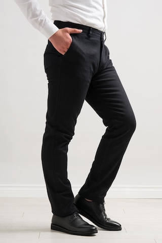 Notra Klasik Kesim Kışlık Kumaş Gabardin Boru Paça Erkek Pantolon siyah Siyah
