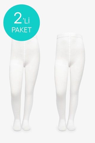Penti Pretty Koton Beyaz 2li Külotlu Çorap Beyaz Beyaz