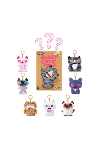 Fuggler Alley Cats Klipsli Peluş Anahtarlık Sürpriz Paket - 1 Adet Çok Renkli