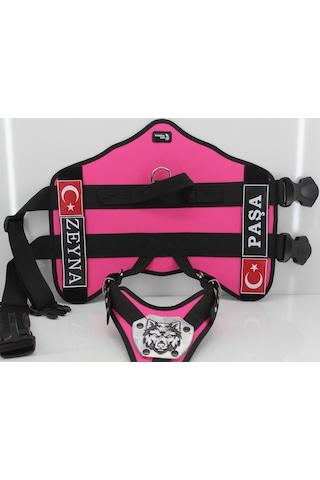 Mg Tasma K9 Göğüs ve Sırt Tasması Pembe