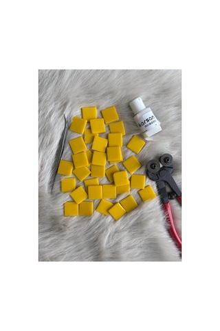 Sanatsal Mozaik Sarı 2,5x2,5cm Mozaik Sanatı Malzeme 100gr