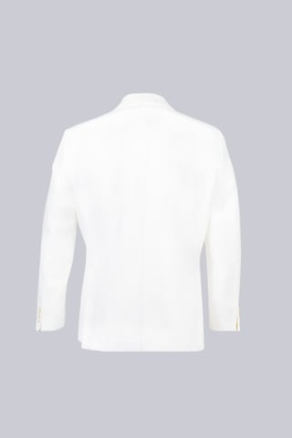 Hatemoğlu Beyaz Regular Fit Mono Yaka Casual Keten Ceket 27926 Beyaz