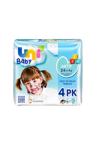Uni Baby Islak Havlu Mendil 52 Yaprak Aktif 6pk 4 1248 Yaprak 24'lü Set