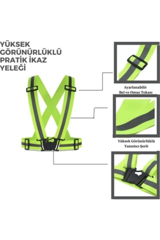 REFLEKTÖRLÜ FOSFORLU SARI KEMER MOTOSİKLET, BİSİKLET
