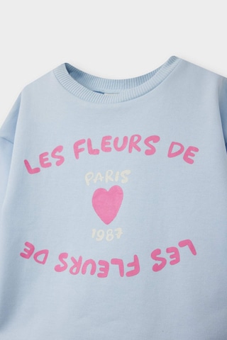 Defacto Kız Bebek 2li Takım Baskılı İçi Yumuşak Tüylü Sweatshirt Eşofman Altı F0548a525wnbe343 Mavi