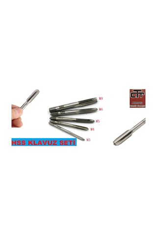 Klavuz Seti M3-M4-M5-M6-M8 Metrik Diş Açma Klavuzları