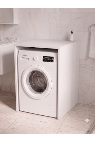 Moly Çamaşır Makine Dolabı Çok Amaçlı Dolap Banyo Dolabı Beyaz