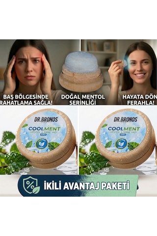 Hmd Bitkisel Coolment Doğal Kristal Mentol Taşı 2 Ad.- Baş, Şakak, Boyun Ve Ense İçin Ferahlatıcı Ve Rahatlatıcı Bakım Taşı Nane Yağı Özlü