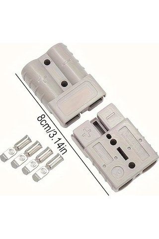 Trendooze 10 Adet 50a Gri Karavan Güneş Bağlantı Orijinal Fiş Konnektör Gaojunshop01