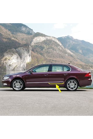 Skoda Superb MK2 2009-2013 Sol Arka Kapı Krom Çıtası 3T0853753