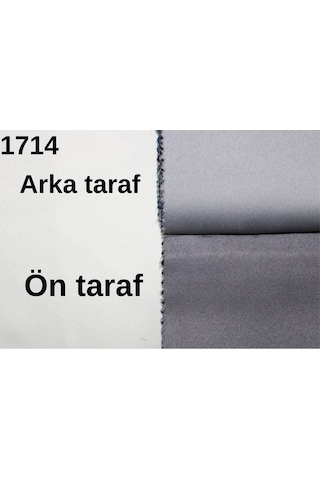 Dauble Blackut Karartma Perde Tek Kanat 1x2 Amerikan Pileli Fon Perde Koyu Gri