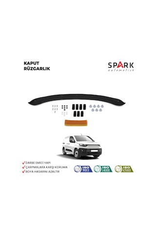 Fiat Doblo 2023- Yılı Ve Sonrası Uyumlu Kaput Rüzgarlığı 3mm Siyah