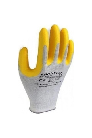Kaanflex Kf-444-y No:10 Beyaz-sarı Nitril Eldiven