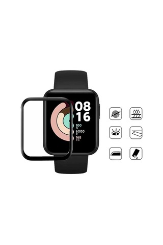 Xiaomi Redmi Watch (Mi Watch Lite) Ppma Esnek Pet Ekran Koruyucu-Siyah