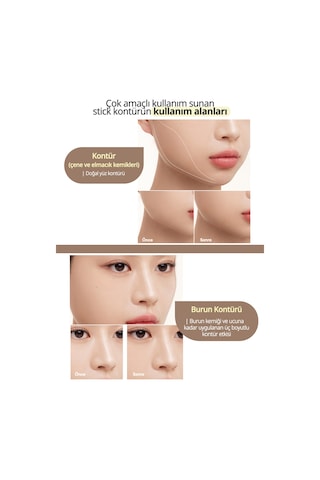 Peripera Pratik Uygulanan Çift Taraflı Kontür Stick Perıpera V Shading Blending Stick 002 Deep Brown