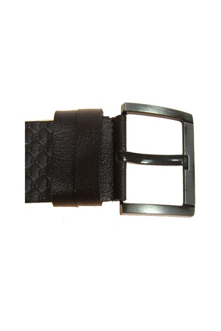 Hakiki Deri Erkek Gc Desenli Kot Kemeri 4,5 Cm Kahverengi