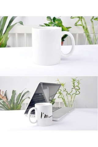 Createtech Kahve Fincanı Yaratıcı Tasarım Nosepiggymug 300ml Go-979981 Beyaz Beyaz