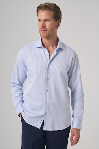 Morven Erkek A. Mavi Trend Slim Fit İtalyan Yaka Gömlek 25mc004068311 A. Mavi A. Mavi