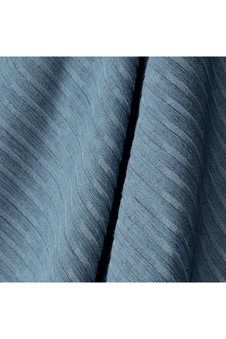 Mikrofiber Şönil Fitilli Minimalist Tekli Koltuk Örtüsü - 110x175 Cm,2 Adet Çift Taraflı, Kaymaz, Terletmez Mavi Mavi