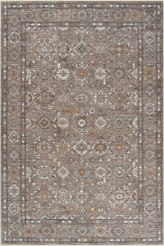 Hoom Rugs Otantik 2606 Gri Vintage Desenli Salon Halısı